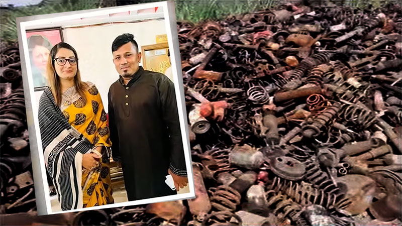 ছাত্রদল সভাপতি পাভেলের নেতৃত্বে পদ্মা রেল প্রকল্পের শত কোটি টাকার লোহা লুটপাট