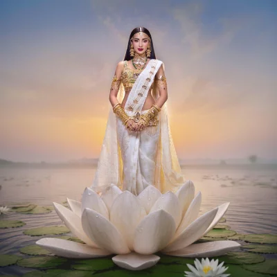 মিস ইউনিভার্সের মঞ্চে জামদানি শাড়ি-শাপলা ফুলে ‘দ্য কুইন অব বেঙ্গল’ মিথিলা