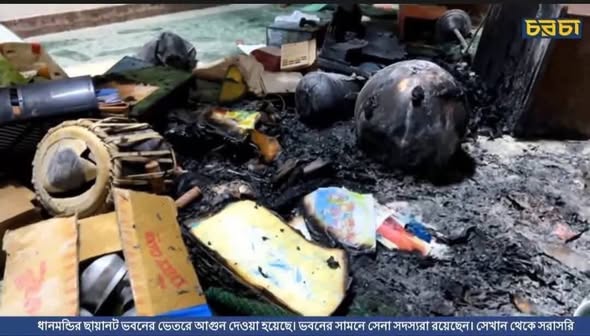 হামলা-ভাঙচুরে লন্ডভন্ড ছায়ানট!