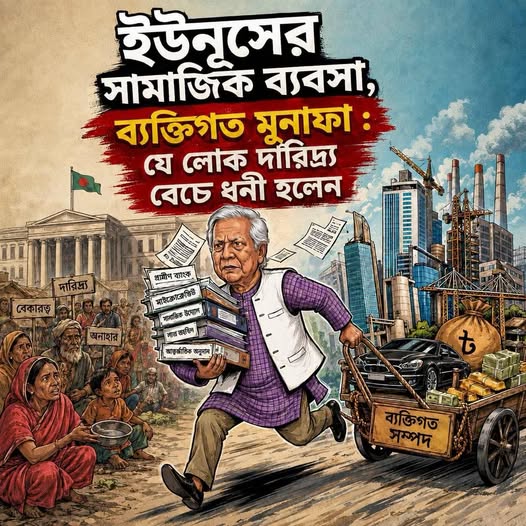 ইউনুসের সামাজিক ব্যবসা, ব্যক্তিগত মুনাফা : যে লোক দারিদ্র্য বেচে ধনী