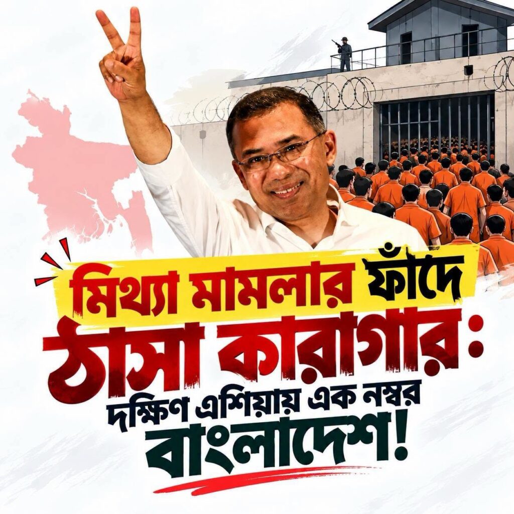 মিথ্যা মামলার ফাঁদে ঠাসা কারাগার : দক্ষিণ এশিয়ায় এক নম্বর বাংলাদেশ!